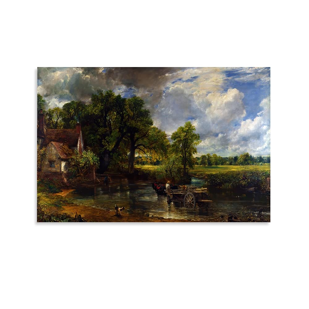 Hitecera The Hay Wain by John Constable - Premium Oil Painting Reproduction on Canvas Wall Art, 16x24 Inches (40x60cm) - Perfect for Modern Living Room, Bedroom & Office Decor
