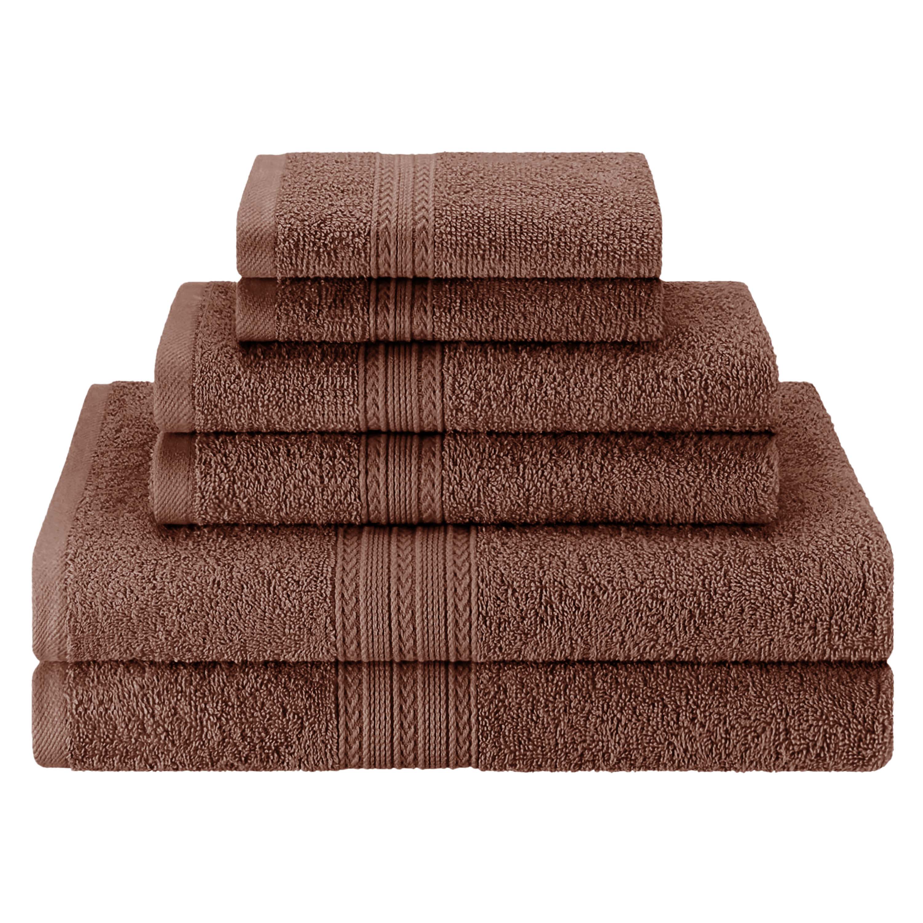 Premium 6-Piece Eco-Friendly Cotton Ring Spun Bath Towel Set - Soft, Absorbent & Sustainable for Spa, Gym, and Luxury Bathroom Use