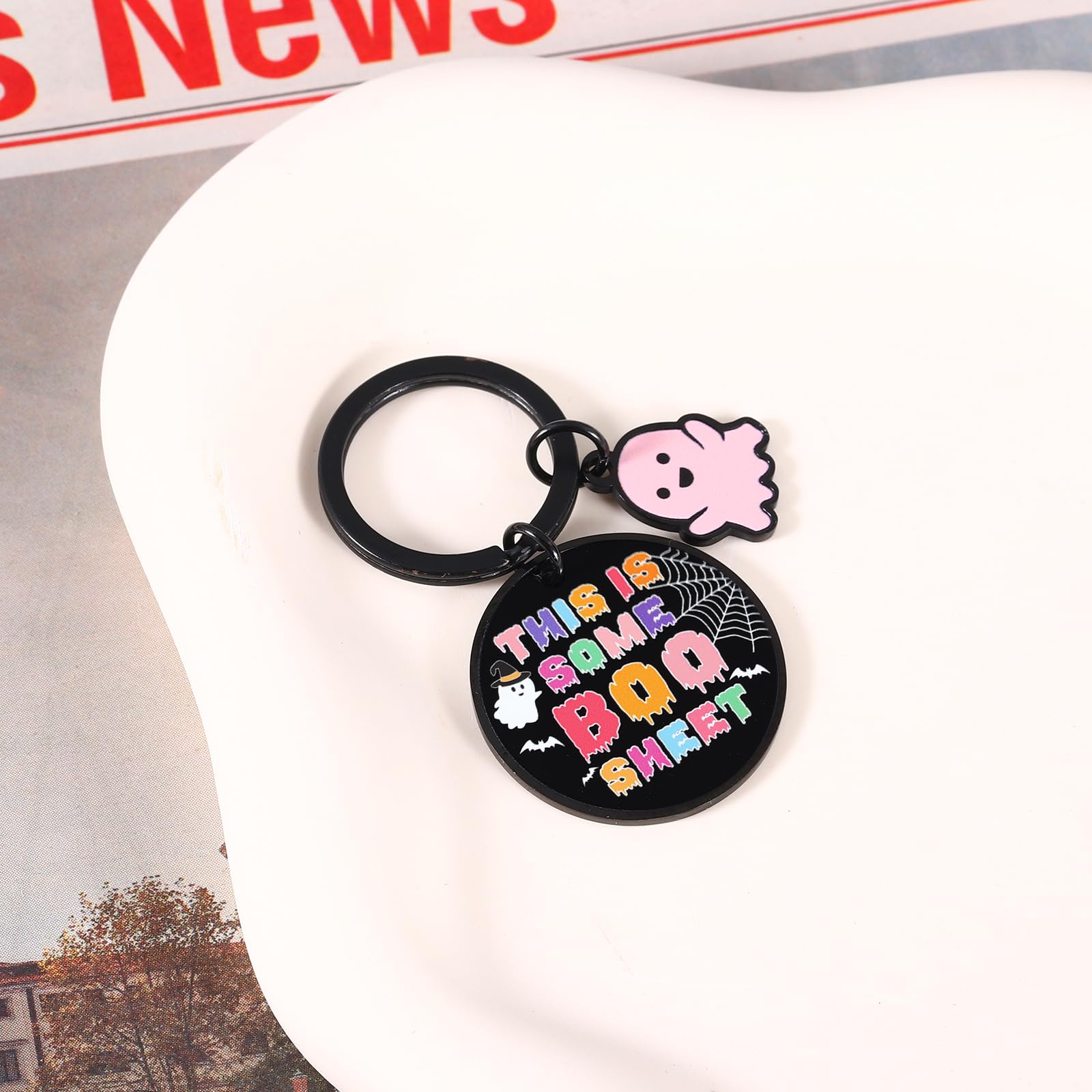Valentine's Day Gifts for Her - Cute Ghost Keychain & Unique Spooky Gifts for Girlfriend, Women & College Girls | Scream Merch, Ghost Stuff & Birthday Presents | Perfect for Halloween, Dorm Decor & Friend Gifts