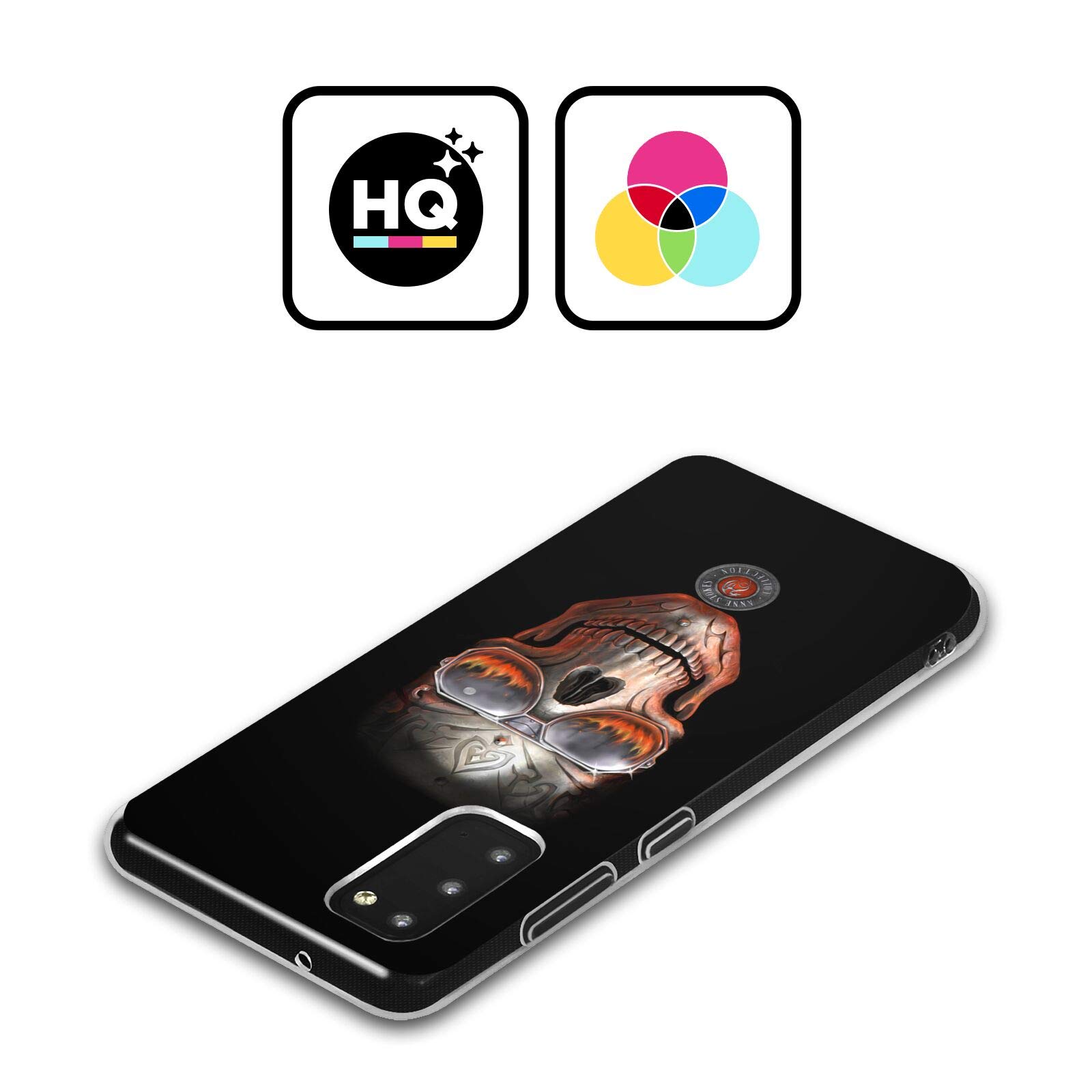Anne Stokes Hellfire Skull Soft Gel Case for Samsung Galaxy A50/A30s (2019) - Officially Licensed by Head Case Designs - Durable Protection for Daily Use & Gaming