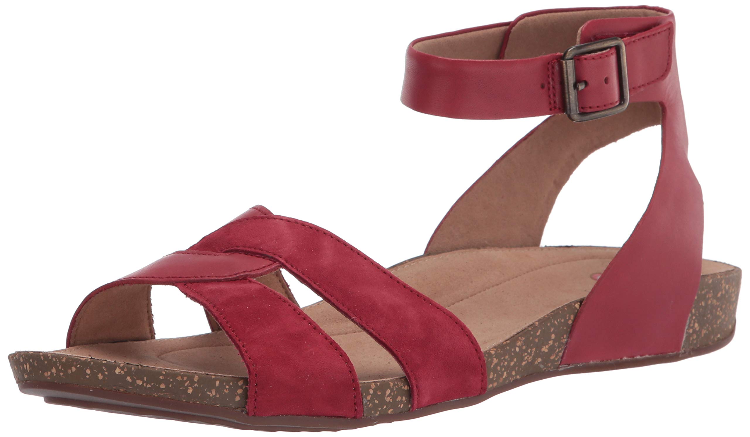 Clarks Women's Comfortable Ankle Strap Sandals - Stylish & Supportive Summer Shoes for Walking, Travel & Casual Outfits