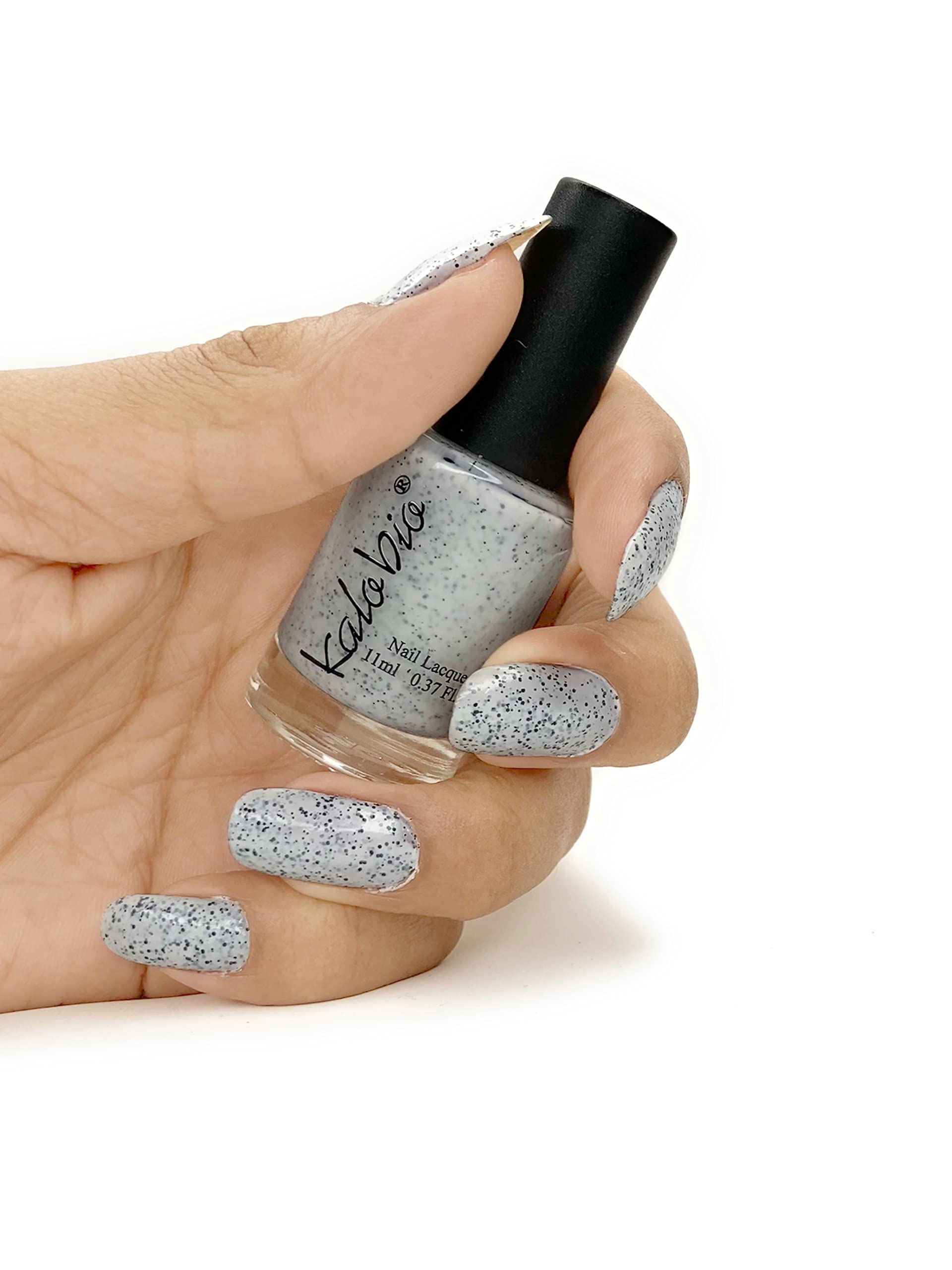 KALOBIO Cookie Crumble Nail Polish - Daisy White CC07 | Long Lasting Nail Enamel for Women | Perfect for Spring Nail Art, Bridal Manicures & Everyday Wear