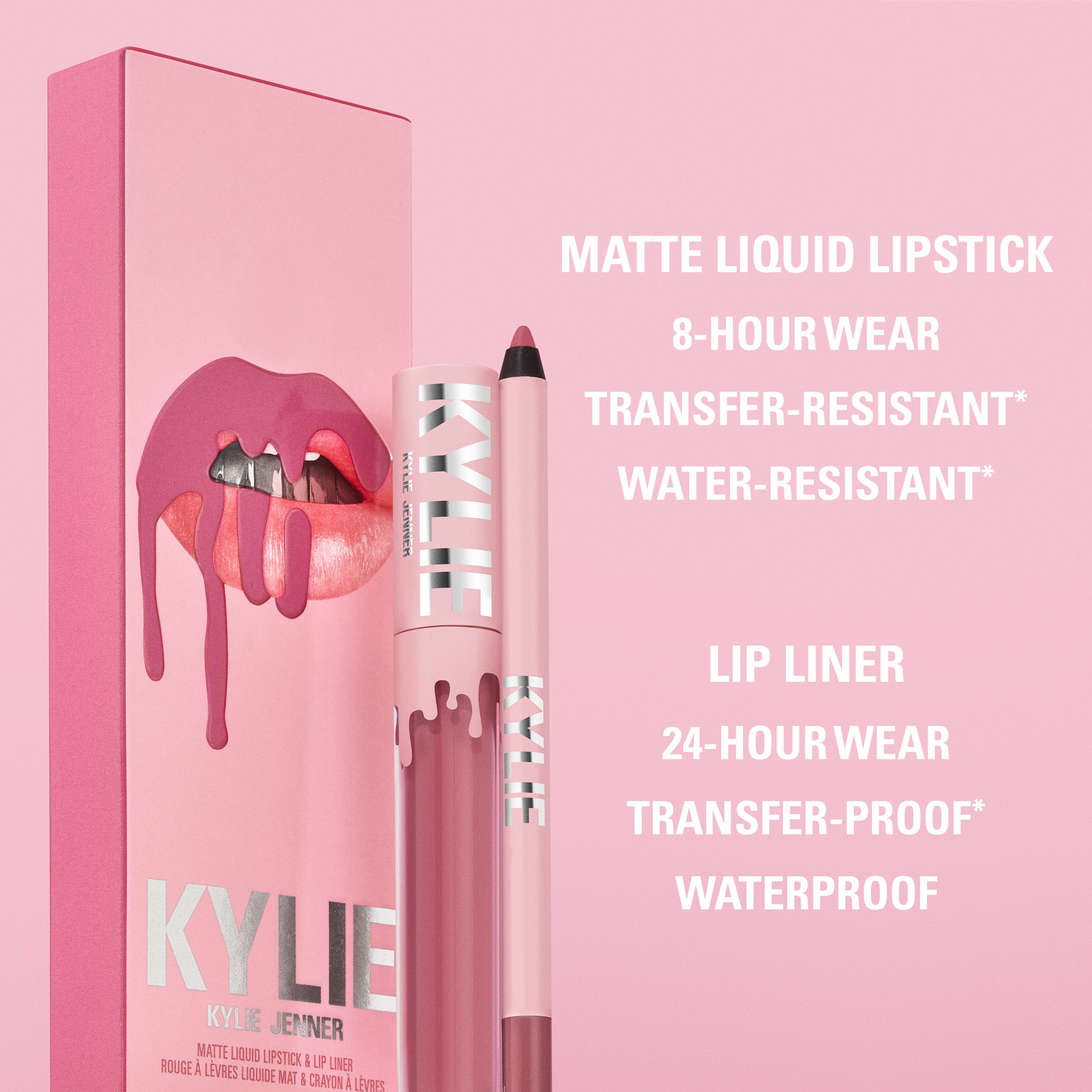 Kylie's Favorites Lip Kit Trio - 3-Piece Matte Liquid Lipstick & Liner Set | Long-Lasting, Cruelty-Free Makeup for Everyday Wear & Special Occasions