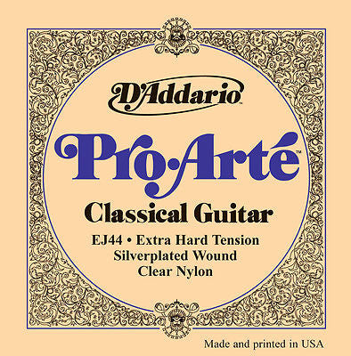 D'Addario EJ44 Classical Guitar Strings - Nylon Core, Warm & Balanced Tone for Classical & Flamenco Music | Perfect for Performances, Practice & Recording