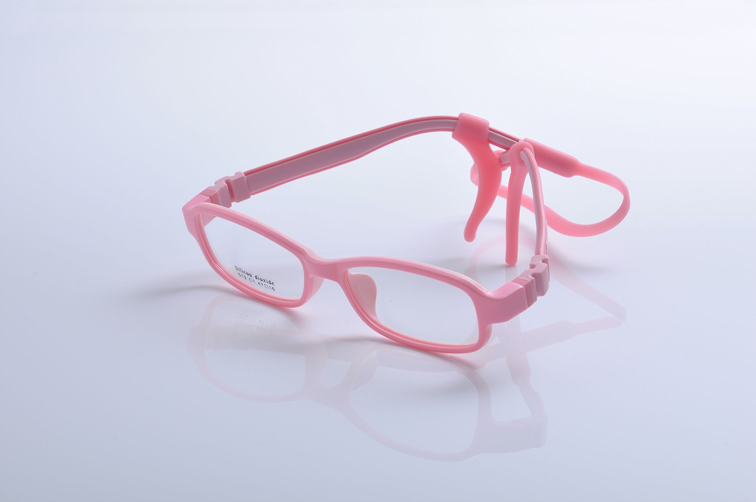 Flexible Kids Eyeglasses Frame - TR90 & Silicone No Screw Bendable Children's Glasses with String and Case | Safe, Durable for School, Sports & Daily Wear