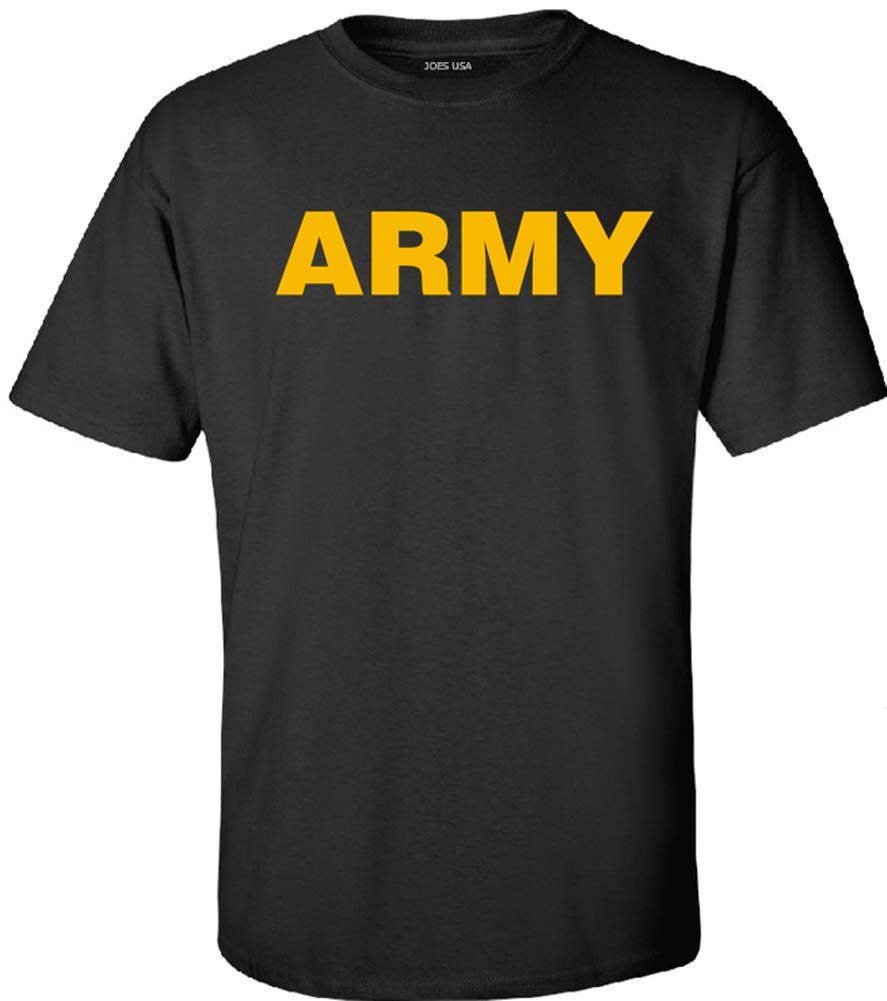 Joe's USA Military T-Shirts - Premium Army Logo Apparel for Men & Women | Gold Army T-Shirts, Sweatshirts & Hoodies | Perfect for Veterans Day, Military Appreciation & Patriotic Events