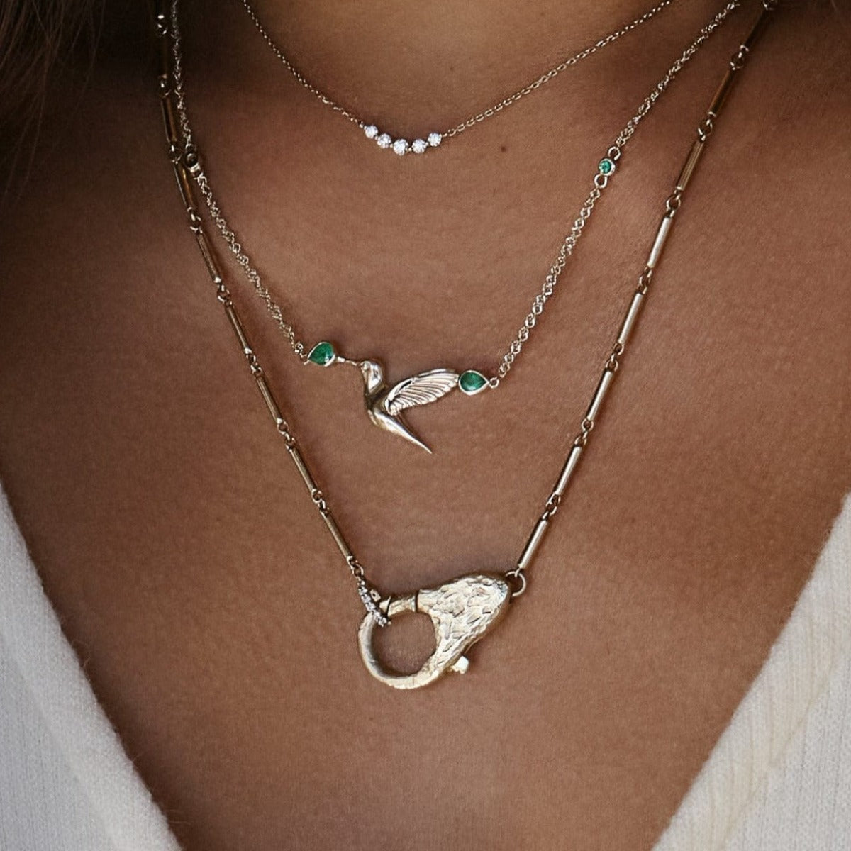 Organic Lock Necklace - Handmade Sterling Silver Jewelry for Women, Unique Gift for Her - Perfect for Valentine's Day, Anniversary & Everyday Wear