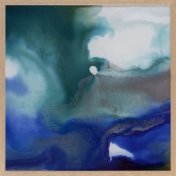 Aquatica I Framed Wall Art Print - Modern Ocean Themed Decor for Living Room, Bedroom & Office