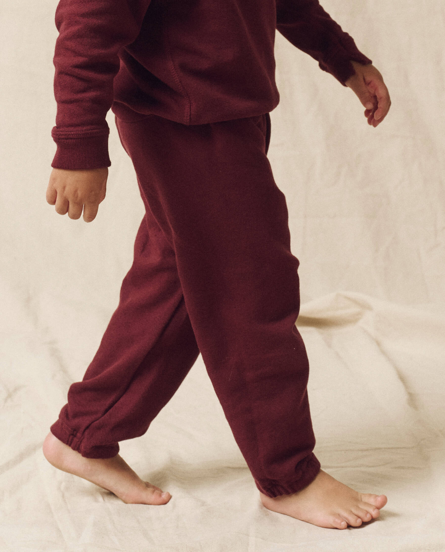 The Little Stadium Sweatpant - Soft Solid Mulled Wine Color Joggers for Women | Perfect for Lounge, Yoga & Casual Outfits