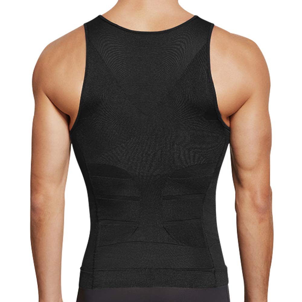 Men's Slimming Compression Shirts with Zipper - Body Shaper Shapewear for Workout, Gym & Everyday Wear