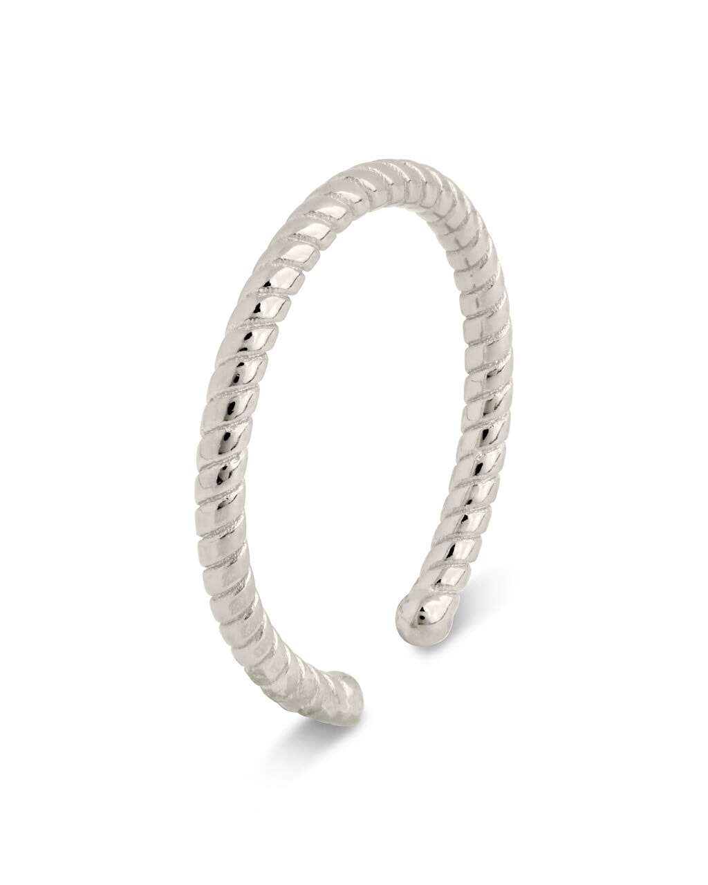 Men's Sterling Silver Rope Open Band Ring - Adjustable Fashion Jewelry for Everyday Wear | Perfect Gift for Him, Wedding, Anniversary & Special Occasions