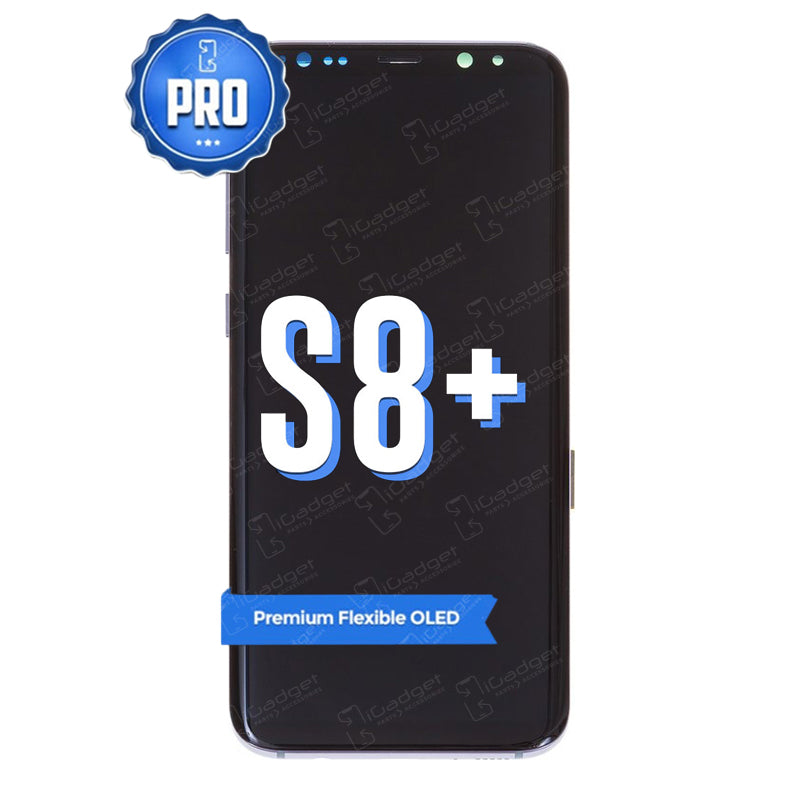 Original Samsung Galaxy S8 Plus LCD Screen Replacement with Frame - Full Assembly Kit for DIY Repair | Compatible with Home, Office & Travel Use