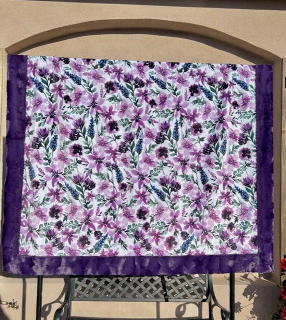 Premium Wisteria Floral Plum Wine Minky Blanket - Soft & Cozy 54x68 Inches for Bed, Couch, and Home Decor
