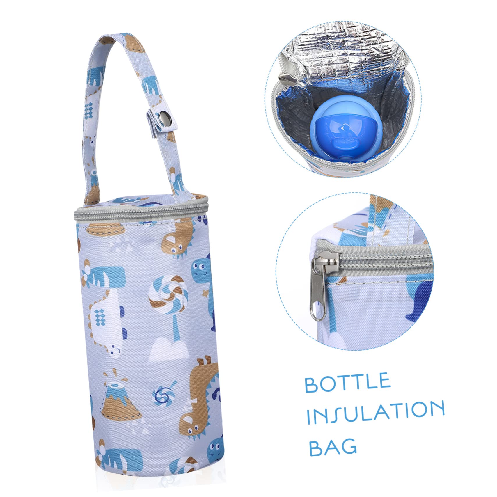 GRIRIW 2-Pack Insulated Baby Bottle Bags with Cute Cartoon Design - Thermal Milk Bottle Holder for Backpack, Portable Breastmilk Storage & Feeding - Perfect for Daycare, Travel & On-the-Go Moms