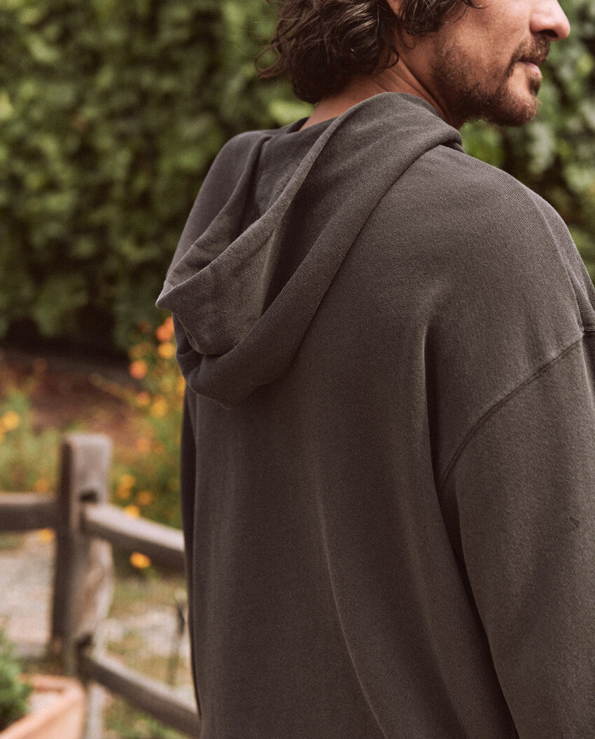 Men's Gym Hoodie - Washed Black | Comfortable Workout Sweatshirt for Running, Training & Casual Wear