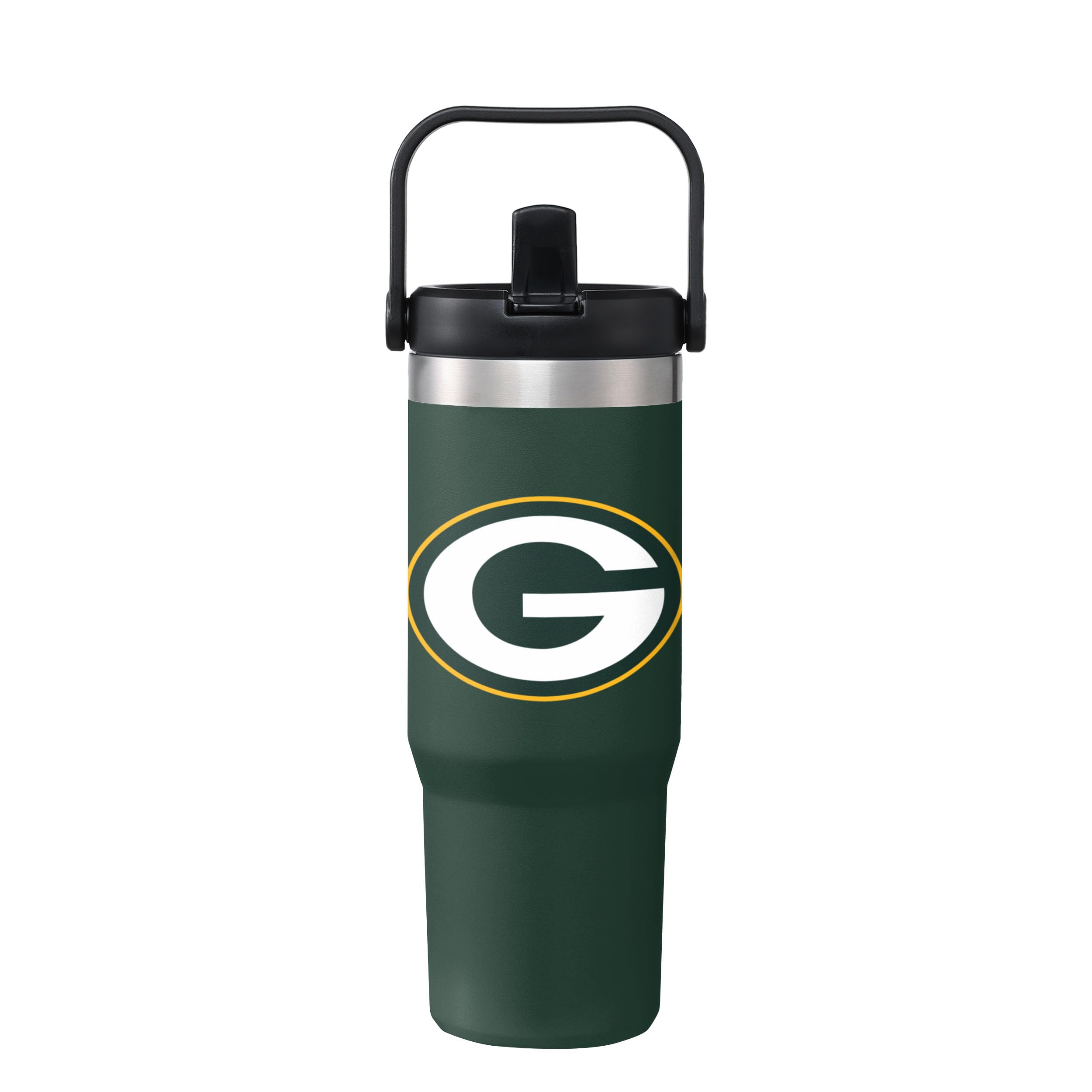 FOCO NFL Team Logo Insulated Travel Mug 30oz with Straw - Stainless Steel Tumbler for Hot & Cold Drinks - Perfect for Football Games, Office Commute & Outdoor Activities