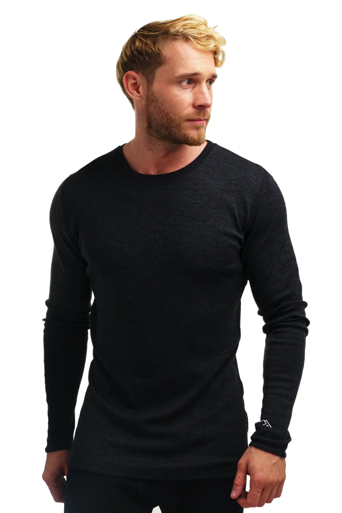 Premium Men's Merino Wool Long Sleeve Base Layer Shirt - 250 GSM, Charcoal Gray - Ideal for Hiking, Skiing & Winter Outdoor Activities