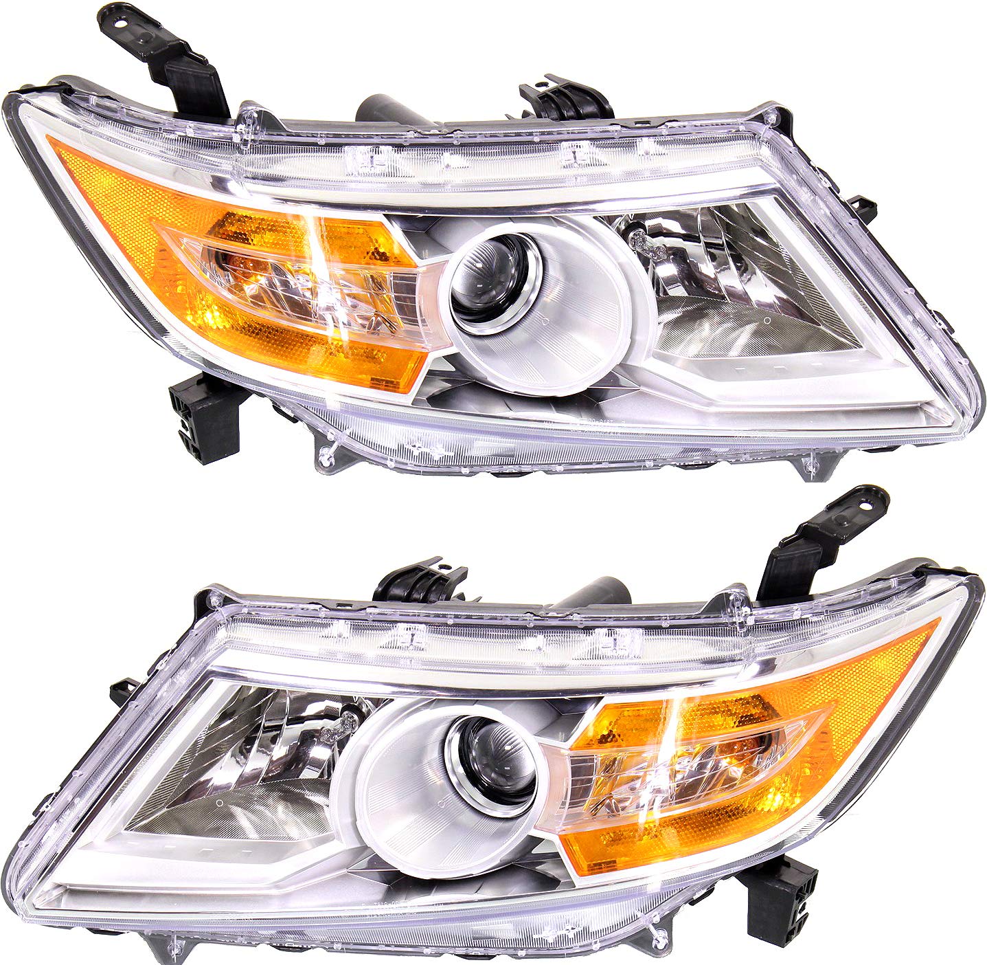 Evan Fischer Halogen Headlight Assembly for Honda Odyssey 2011-2013 - Driver & Passenger Side with Bulbs, CAPA Certified, Fits EX/EX-L/LX Models, Replaces OEM #33100TK8A01 & 33150TK8A01 - Perfect for Night Driving & Road Safety