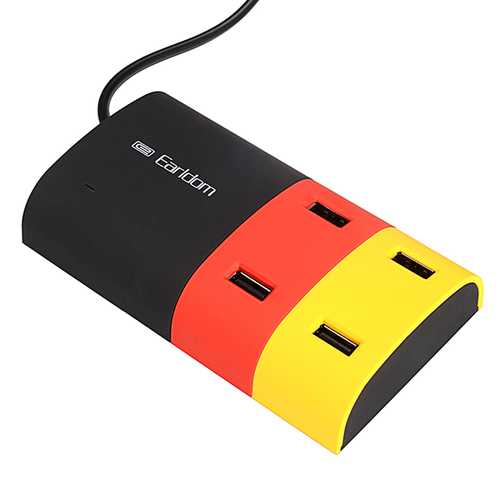 Earldom 5V 6.2A 4-Port USB Charger Hub - Fast Charging Station for iPhone, Android, iPad, Tablets - Perfect for Home, Office & Travel