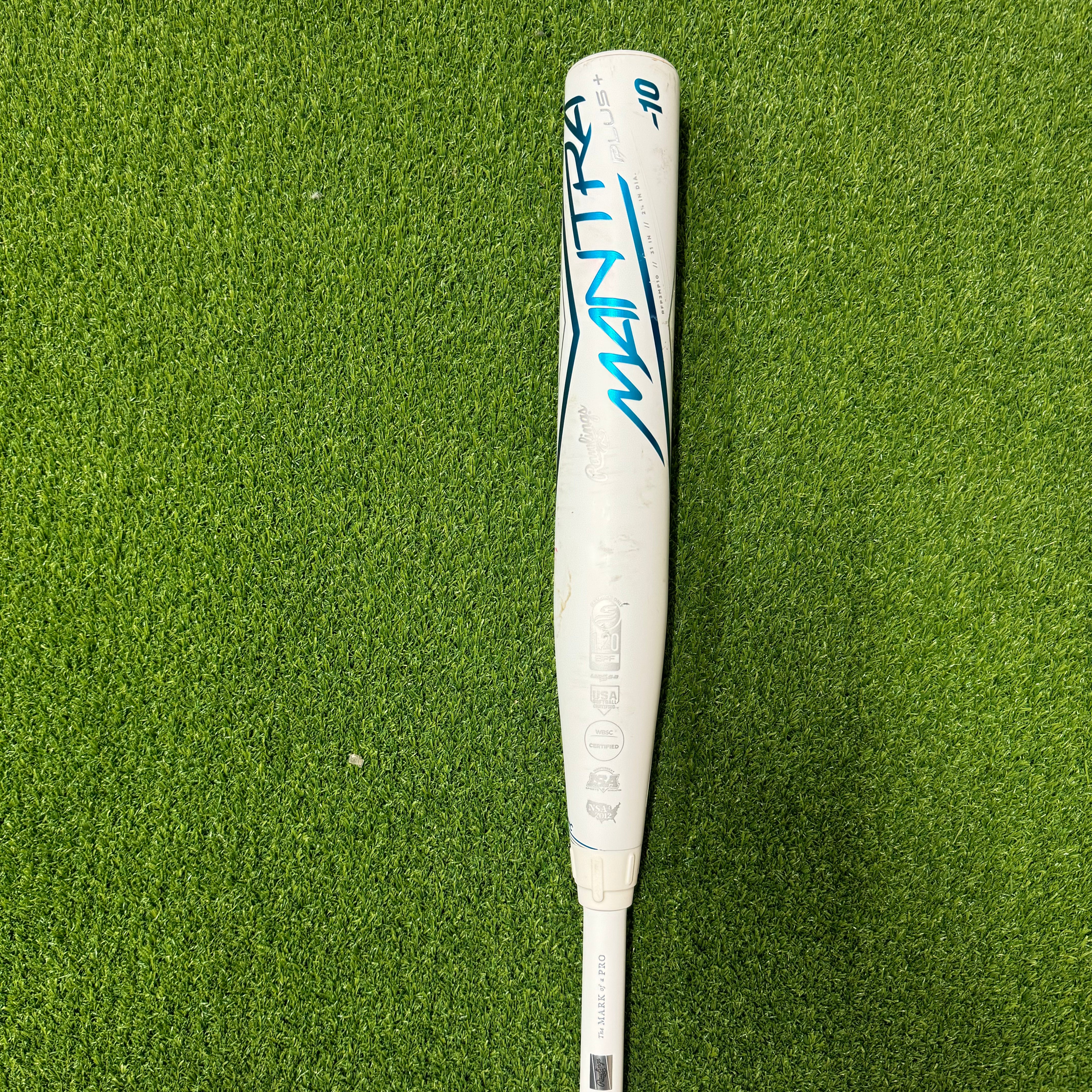 2023 Rawlings Mantra+ Plus 10 USA/USSSA Fastpitch Softball Bat - RFP3MP10 31/21 (Used UB7) | High Performance Youth & Adult Softball Equipment for Games & Training