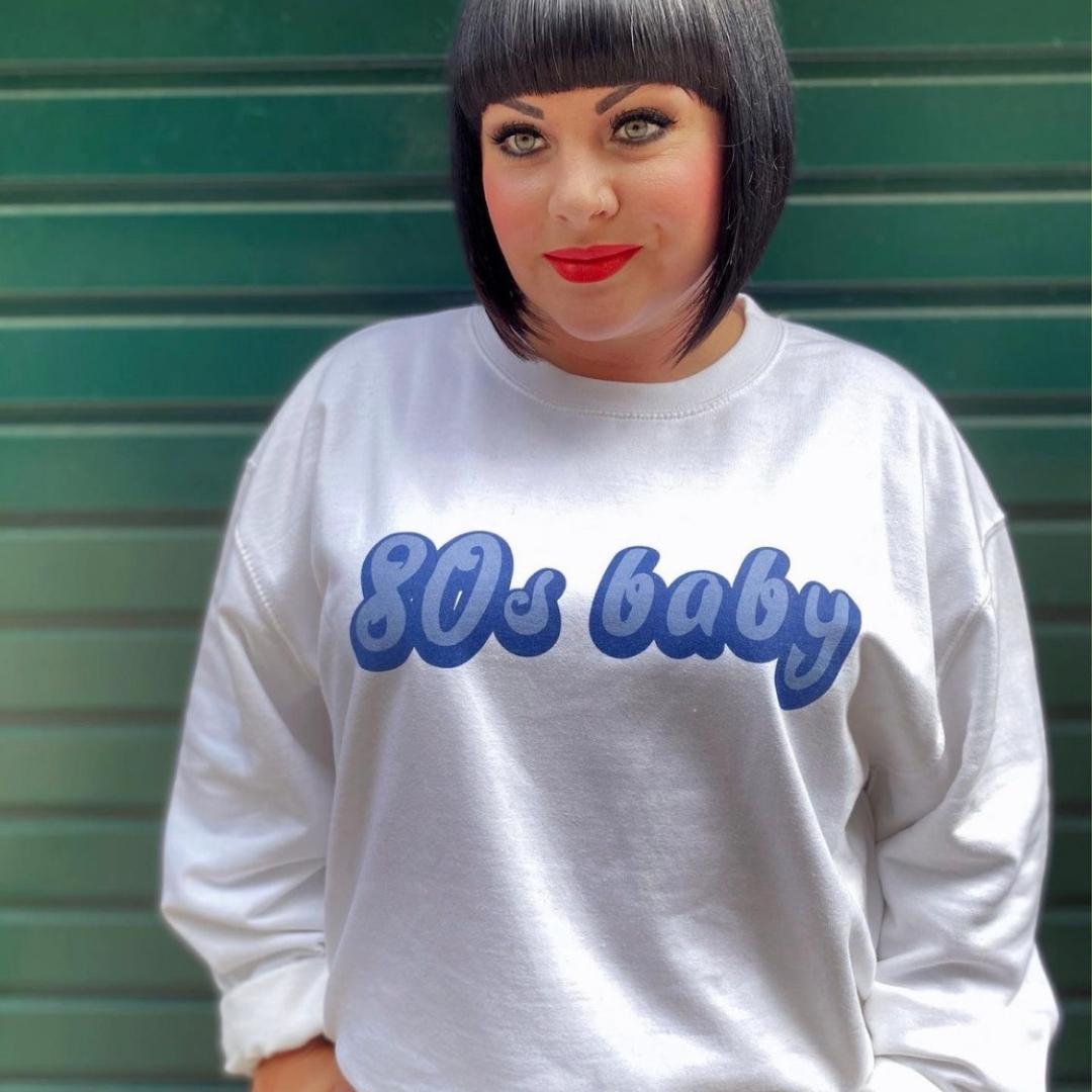 Vintage 80s Baby Decade Sweatshirt - Retro 1980s Nostalgic Pullover for Men & Women - Perfect for 80s Theme Parties, Throwback Outfits and Casual Wear