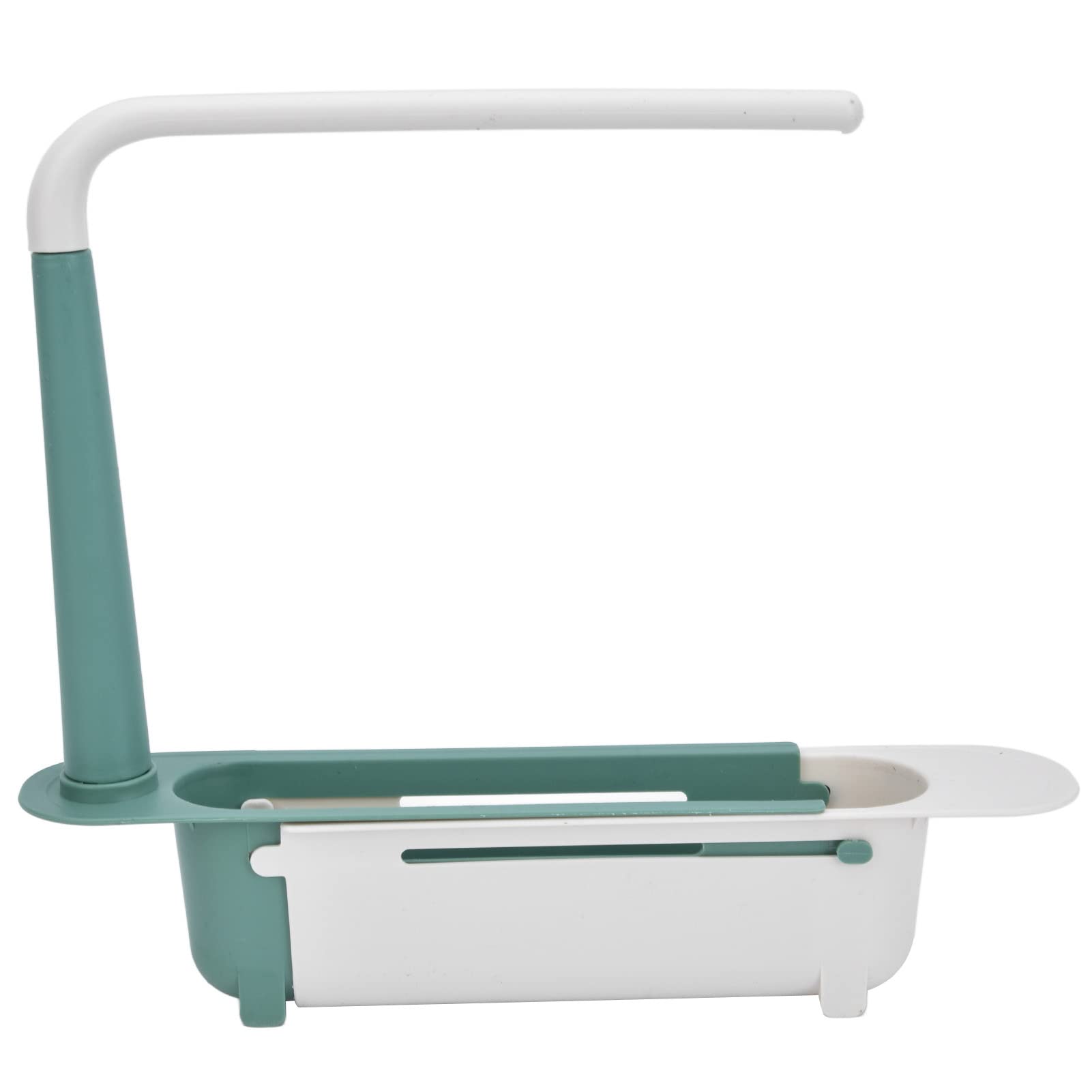 Expandable Kitchen Sink Organizer - Adjustable Length Telescopic Storage Rack, Large Capacity Sink Shelf for Dishes, Sponges & Cleaning Supplies | Perfect for Small Kitchens, Apartments & RVs (Green)