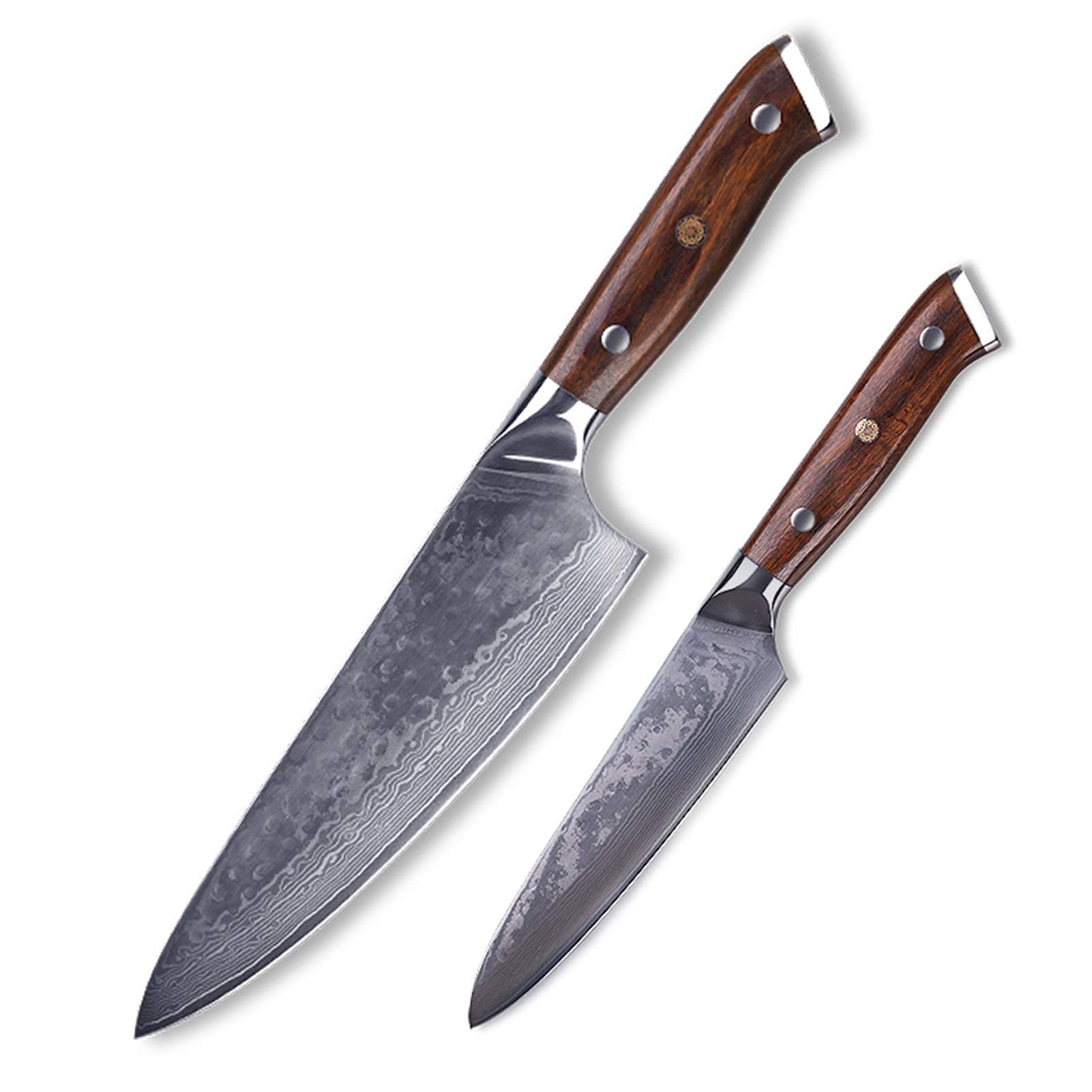 Premium Japanese VG10 Damascus Steel Kitchen Knife Set - 8
