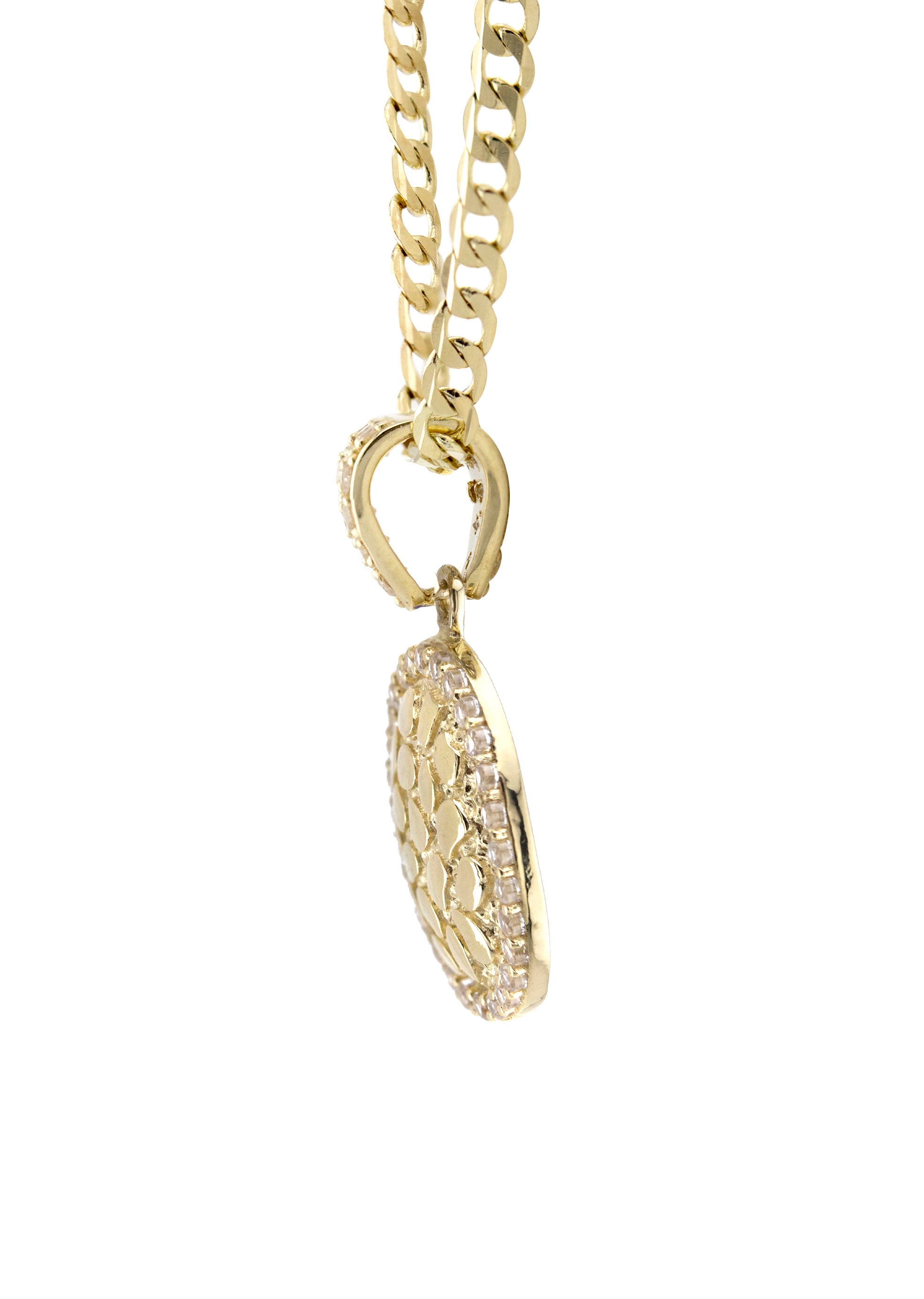 10K Yellow Gold Oval Nugget Necklace - 1.5 Inch Pendant, 5.5 Grams | Elegant Minimalist Jewelry for Women, Perfect for Everyday Wear, Gifts & Special Occasions
