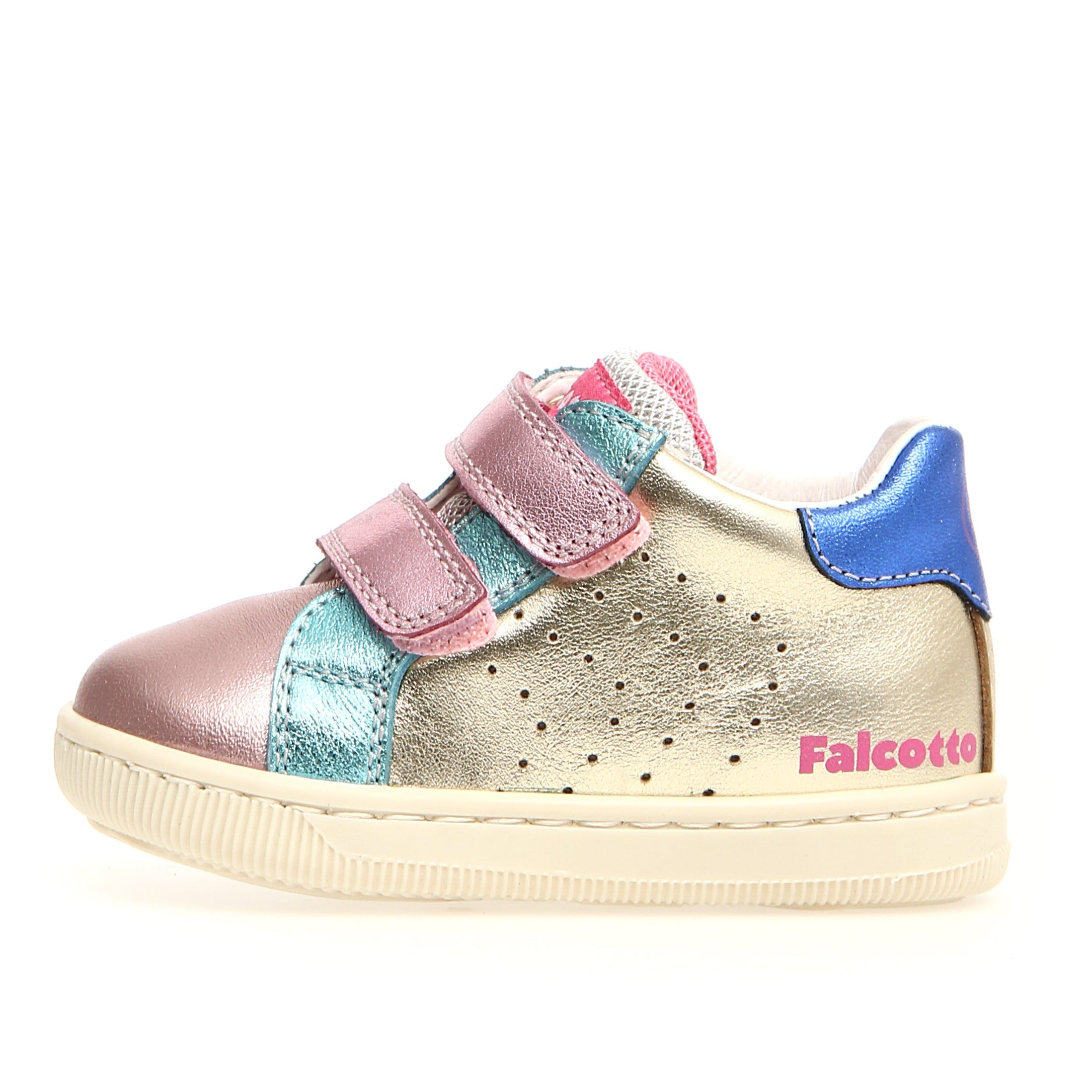 Falcotto Girls' Kiner Fashion Sneakers - Light Pink/Platinum | Comfortable Casual Shoes for School, Play & Everyday Wear