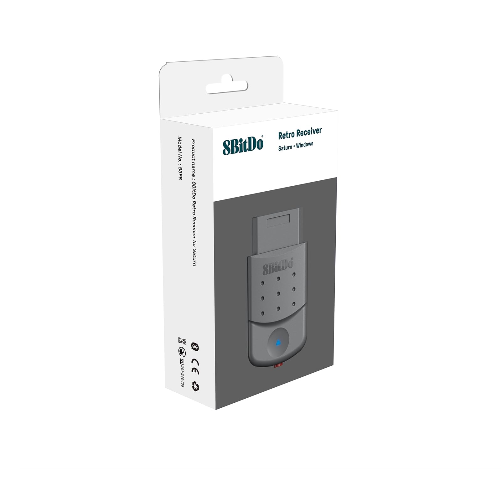 8BitDo Bluetooth Retro Receiver for Sega Saturn & Windows - Compatible with Xbox Series/Xbox One/Switch Pro/PS5/PS4 Controllers - Wireless Gaming Adapter for Classic & Modern Consoles - Perfect for Retro Gaming & Multi-Platform Setup