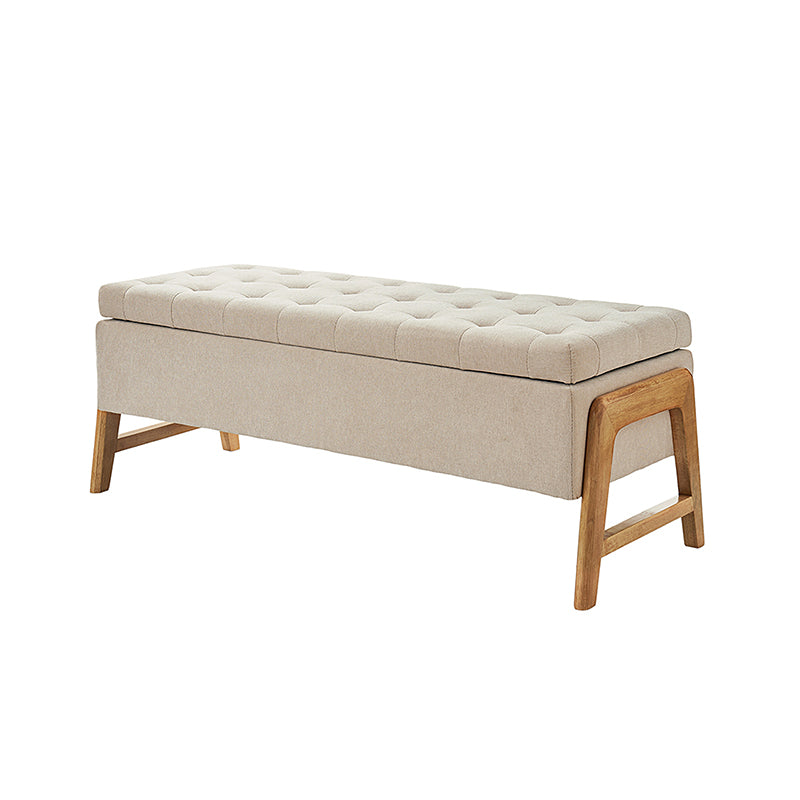 Salina Mid-Century Modern Inspired Storage Bench - Stylish Entryway & Living Room Seating with Hidden Storage - Perfect for Small Spaces & Home Organization