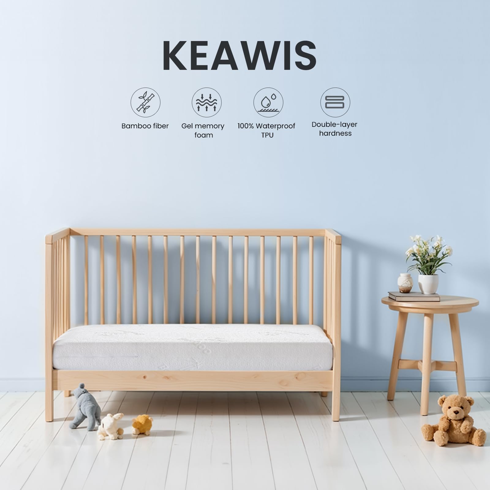 Dual-Sided Memory Foam Crib & Toddler Mattress - 5