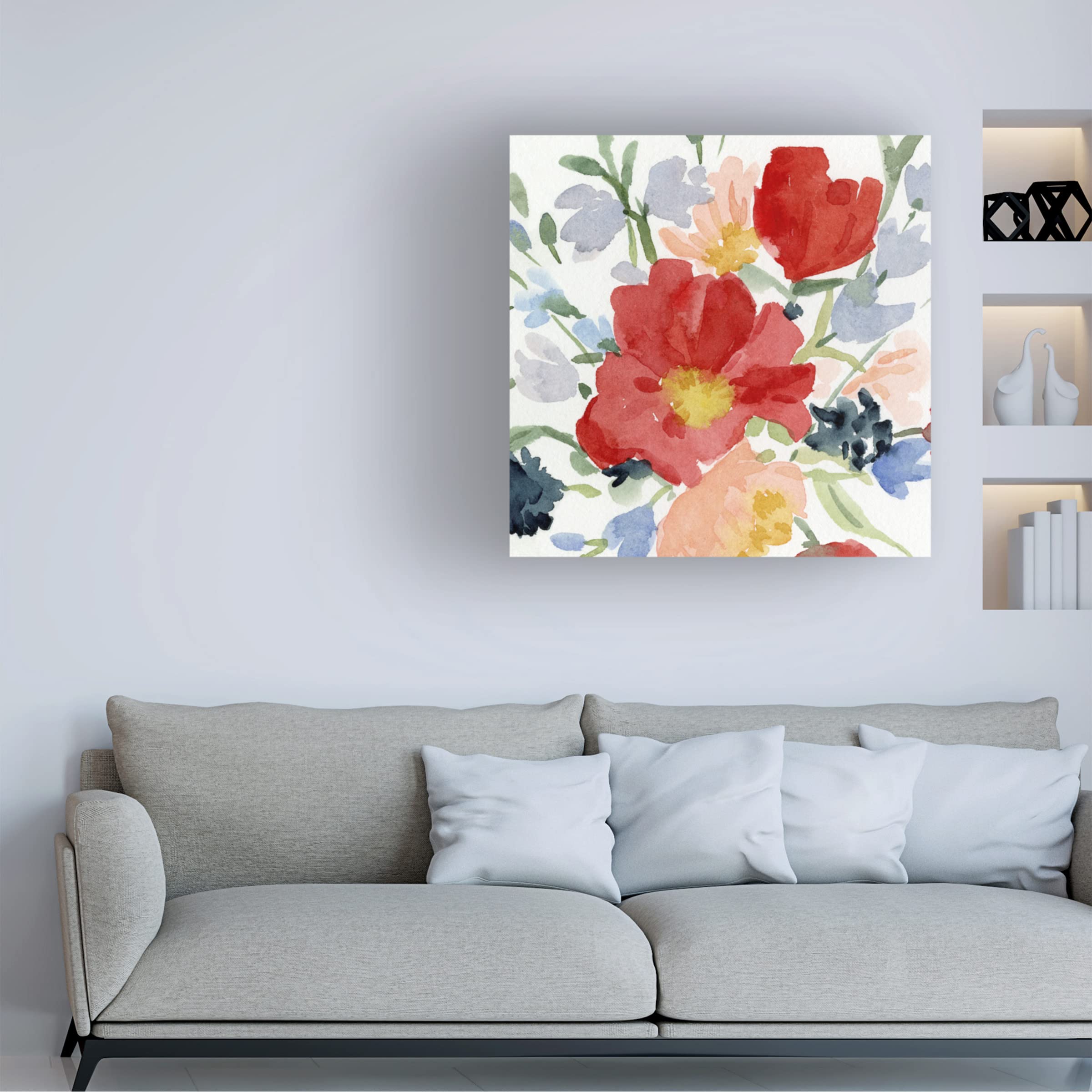 Emma Caroline 'Indian Summer Bouquet I' Canvas Wall Art Print - Floral Home Decor for Living Room, Bedroom & Office | Trademark Fine Art Collection