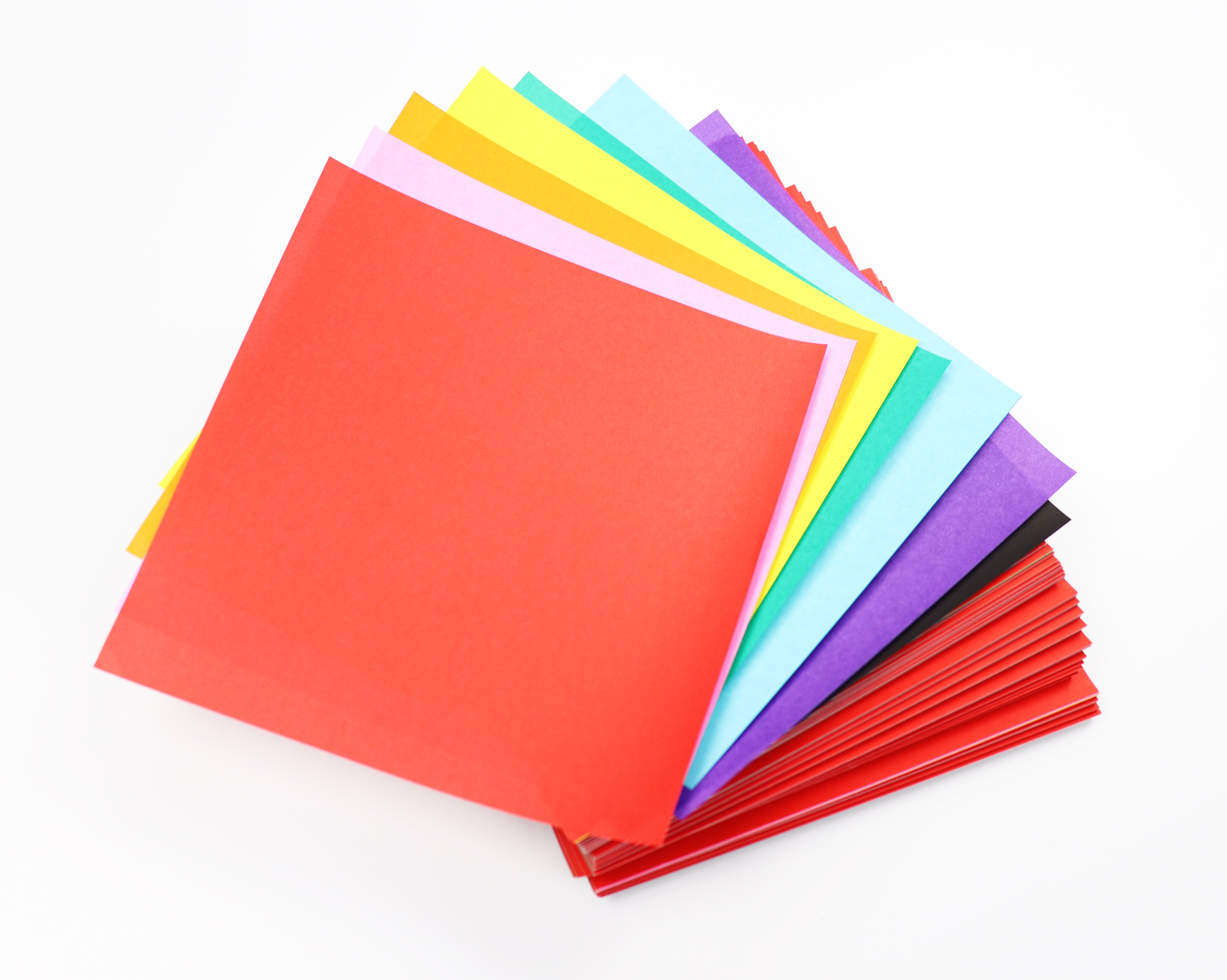 Origami Paper Value Pack - 500 Sheets, 10 Vibrant Colors, 6 Inch Square (OS605) for DIY Crafts, School Projects & Gift Wrapping