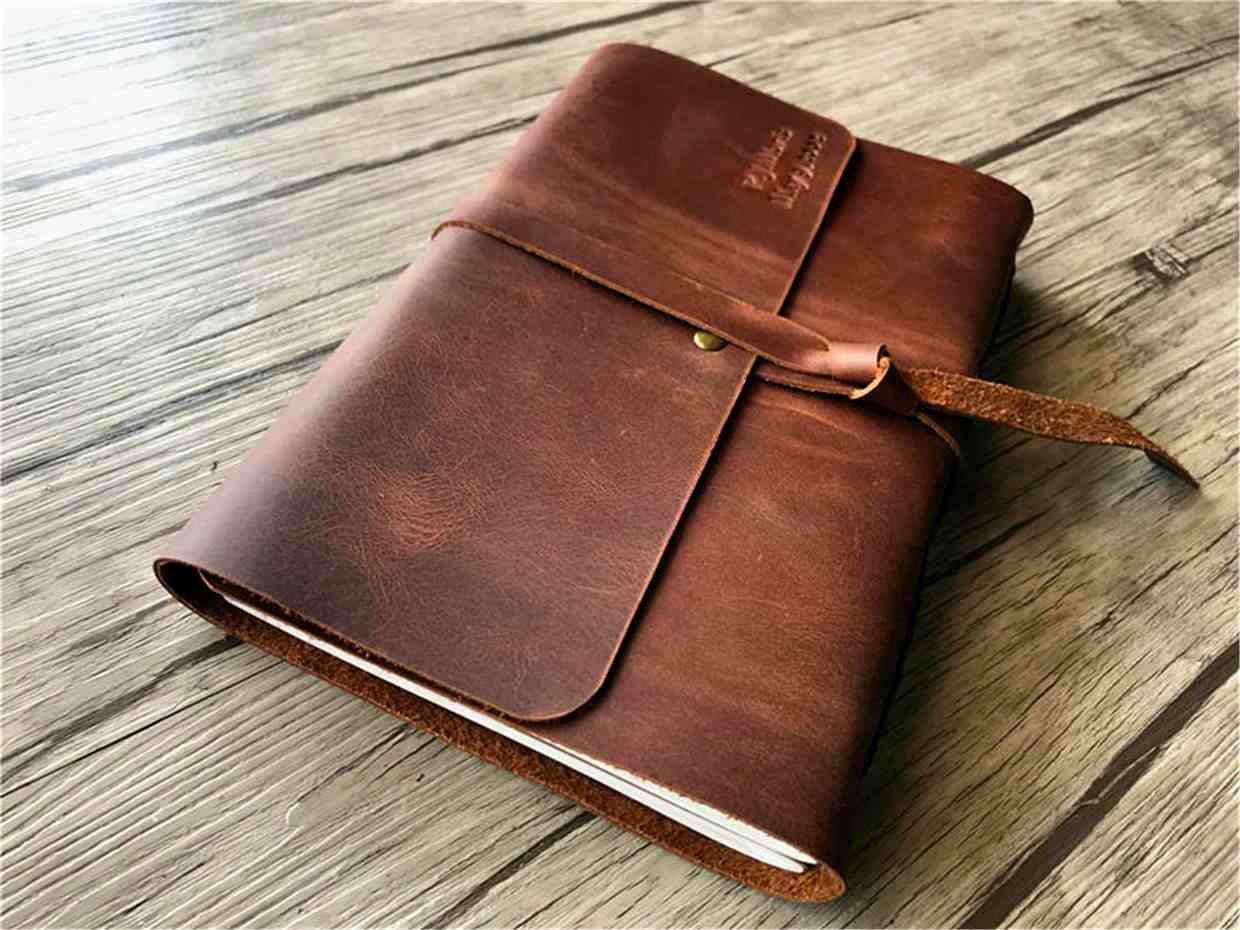 Handmade Leather Embossed Journal - Premium Writing Notebook for Men & Women - Perfect for Travel, Journaling, and Gift Giving