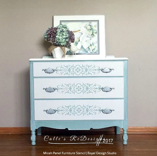 Micah Classic Panel & Furniture Stencil - DIY Woodworking Decorative Patterns for Cabinets, Walls, and Home Decor Projects | Perfect for Crafting, Upcycling, and Interior Design