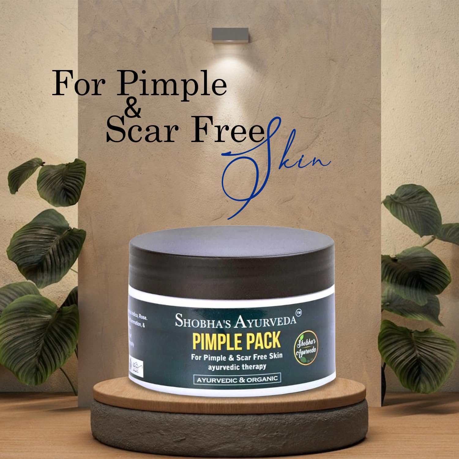 Shobha's Ayurveda Anti Acne Face Pack - Natural Acne Treatment for Oily Skin, Deep Cleansing Pore Minimizer with Moisturizing & Brightening Effects (Pack of 3) | Perfect for Daily Skincare Routine & Teenage Acne Care