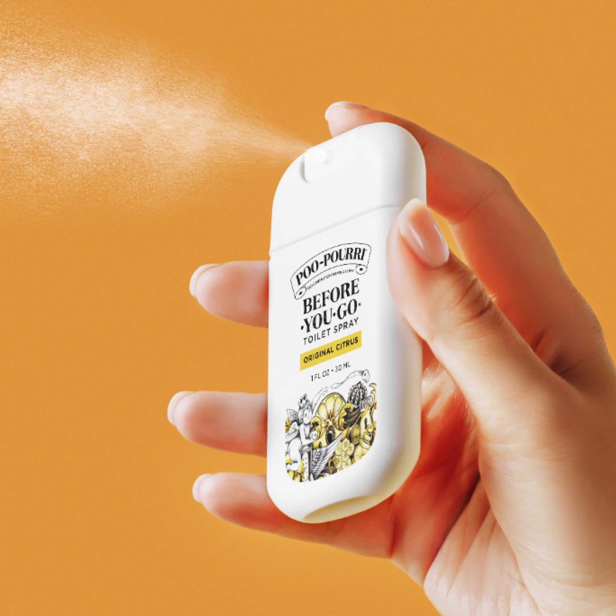 Poo-Pourri Before-You-Go Toilet Spray Bundle - Original Citrus Scent (2oz + 1oz Travel Size) with Lemon, Bergamot & Lemongrass | Bathroom Odor Eliminator for Home & Travel Use