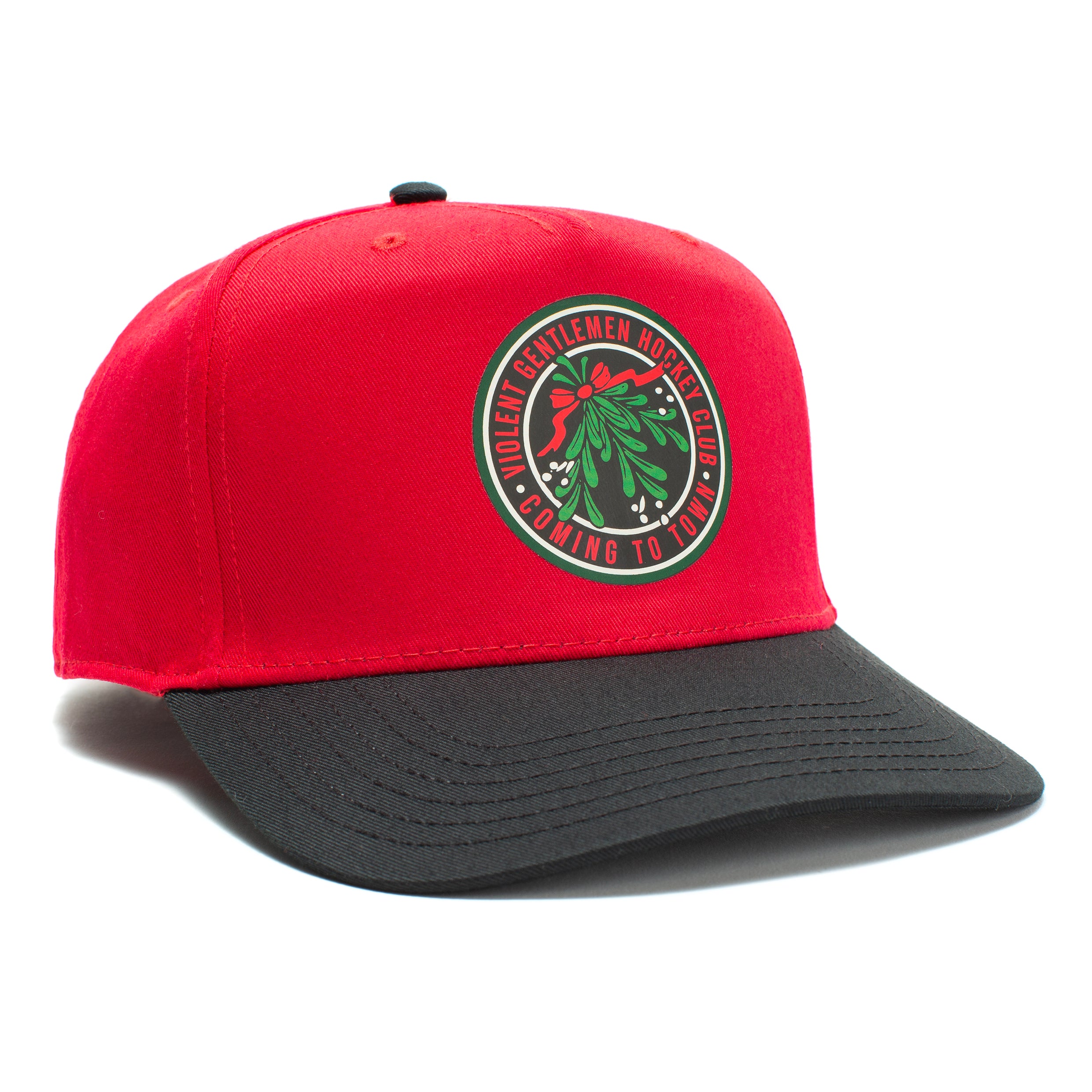 Mistletoe A-Frame Snapback Hat - Adjustable Baseball Cap for Men & Women - Perfect for Christmas, Holidays, Parties and Casual Wear