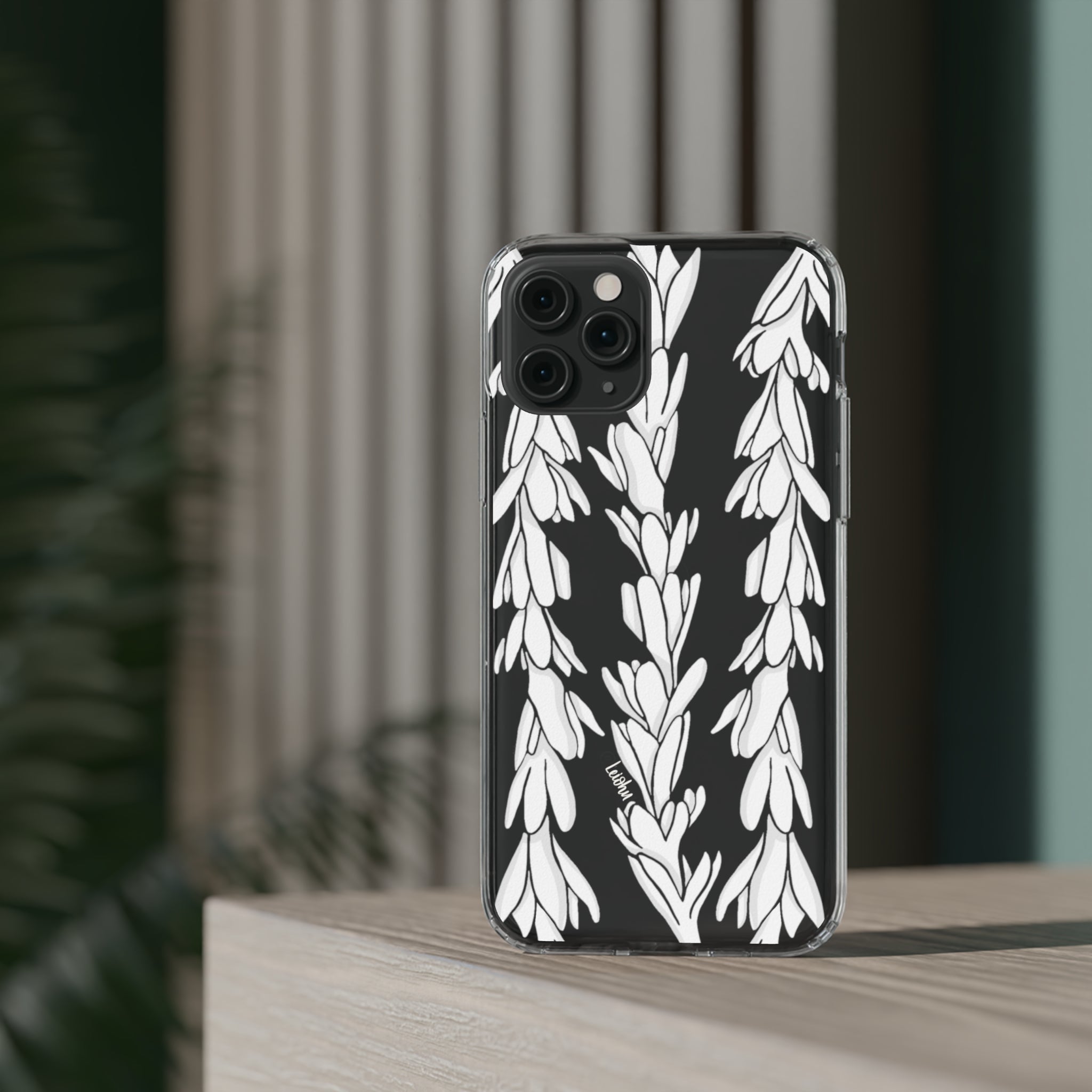 Premium Tuberose Lei Clear Phone Case - Shatterproof & Slim Design for iPhone & Samsung | Perfect for Hawaiian Luau, Beach Parties & Tropical Vacations