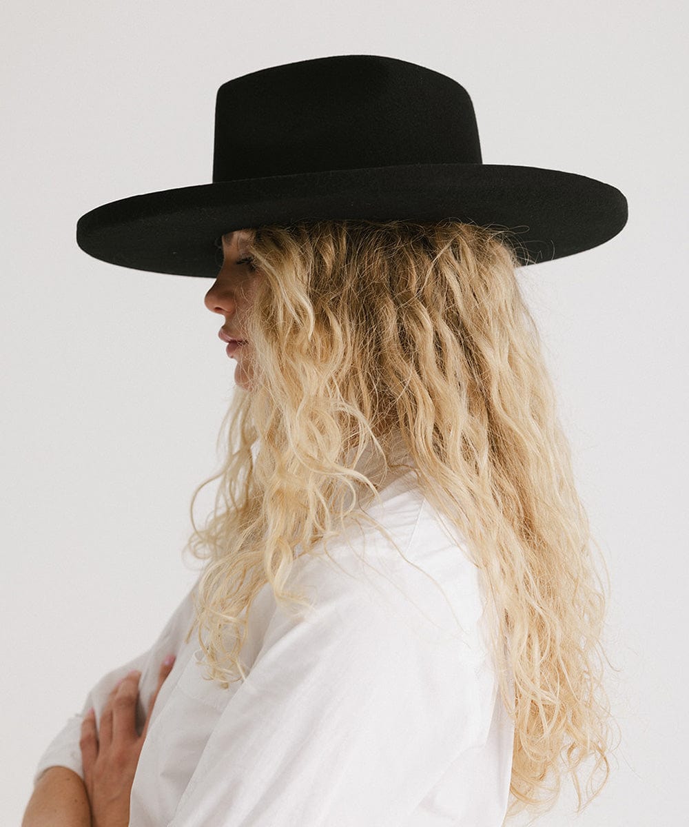 Amelia Pencil Brim Fedora Hat for Women - Stylish Wide Brim Sun Hat for Outdoor, Beach, and Summer Fashion