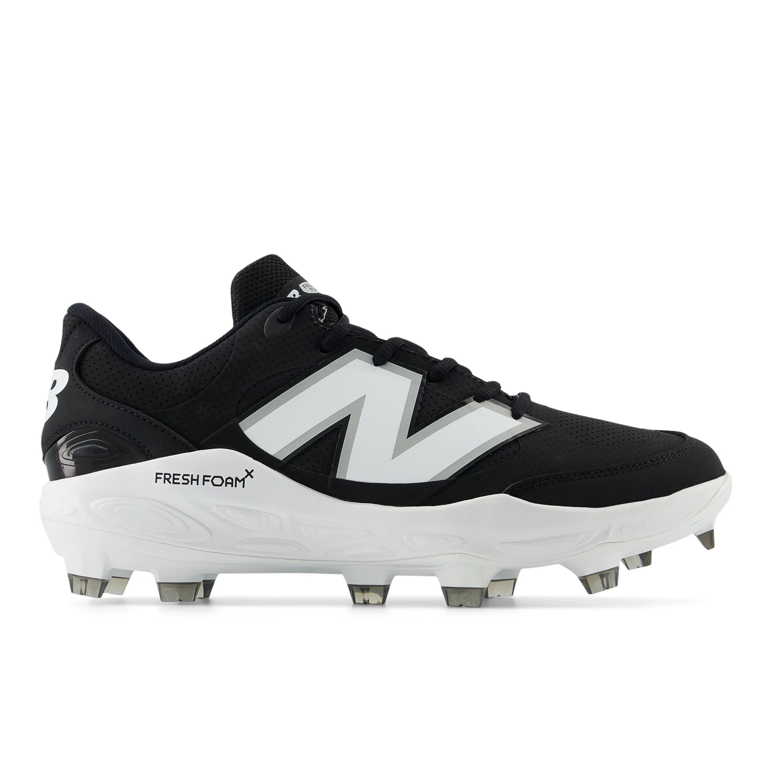 New Balance Fresh Foam 3000v7 Men's Synthetic Black/White Low TPU Cleats - Lightweight Football Soccer Cleats for Artificial Turf & Indoor Training