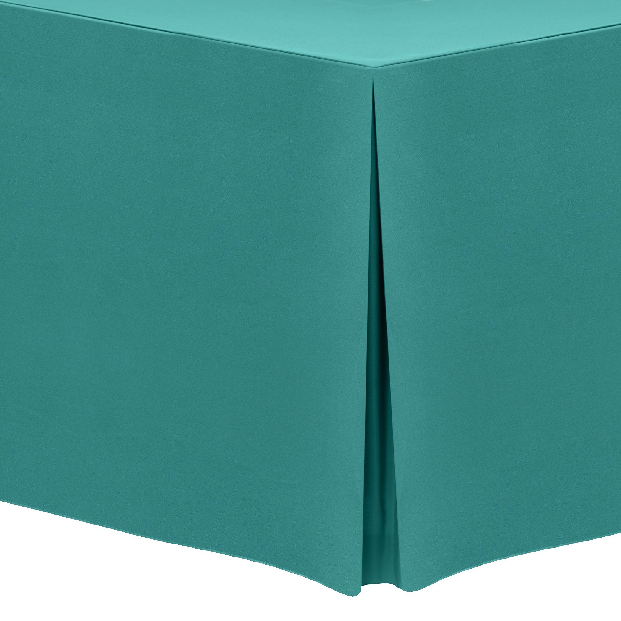 Premium 6 ft. Polyester Tablecloth for 18 x 72-Inch Banquet & Folding Tables - Wrinkle-Resistant, Jade Green - Perfect for Weddings, Parties, and Restaurant Events