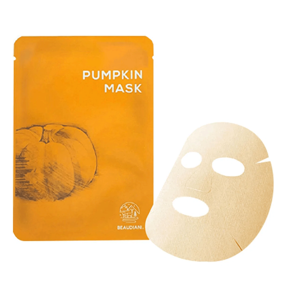 BEAUDIANI Pumpkin Face Mask 25g x 10 Pack - Hydrating & Brightening Sheet Mask for Glowing Skin | Perfect for Spa Night, Self-Care Routine & Gift Giving