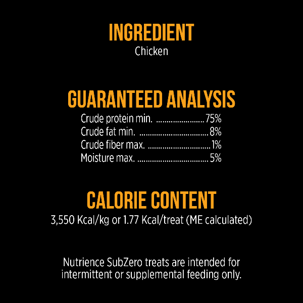 Nutrience SubZero Freeze Dried Chicken Dog Treats - High Protein, Grain-Free Training Snacks for Small & Large Dogs - Perfect for Outdoor Adventures & Reward-Based Training