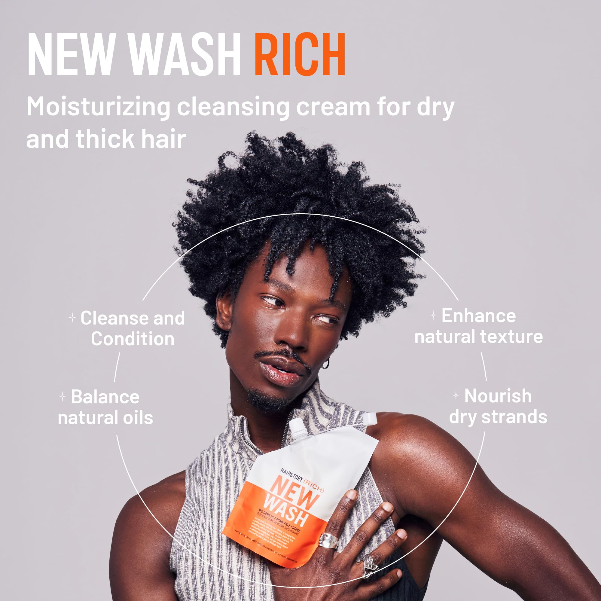 Hairstory New Wash Rich Hair Cleansing & Conditioning Bundle with Pre-Wash & Primer - Deep Moisturizing Treatment for Dry, Thick Hair - Perfect for Daily Haircare Routine & Salon-Quality Results at Home