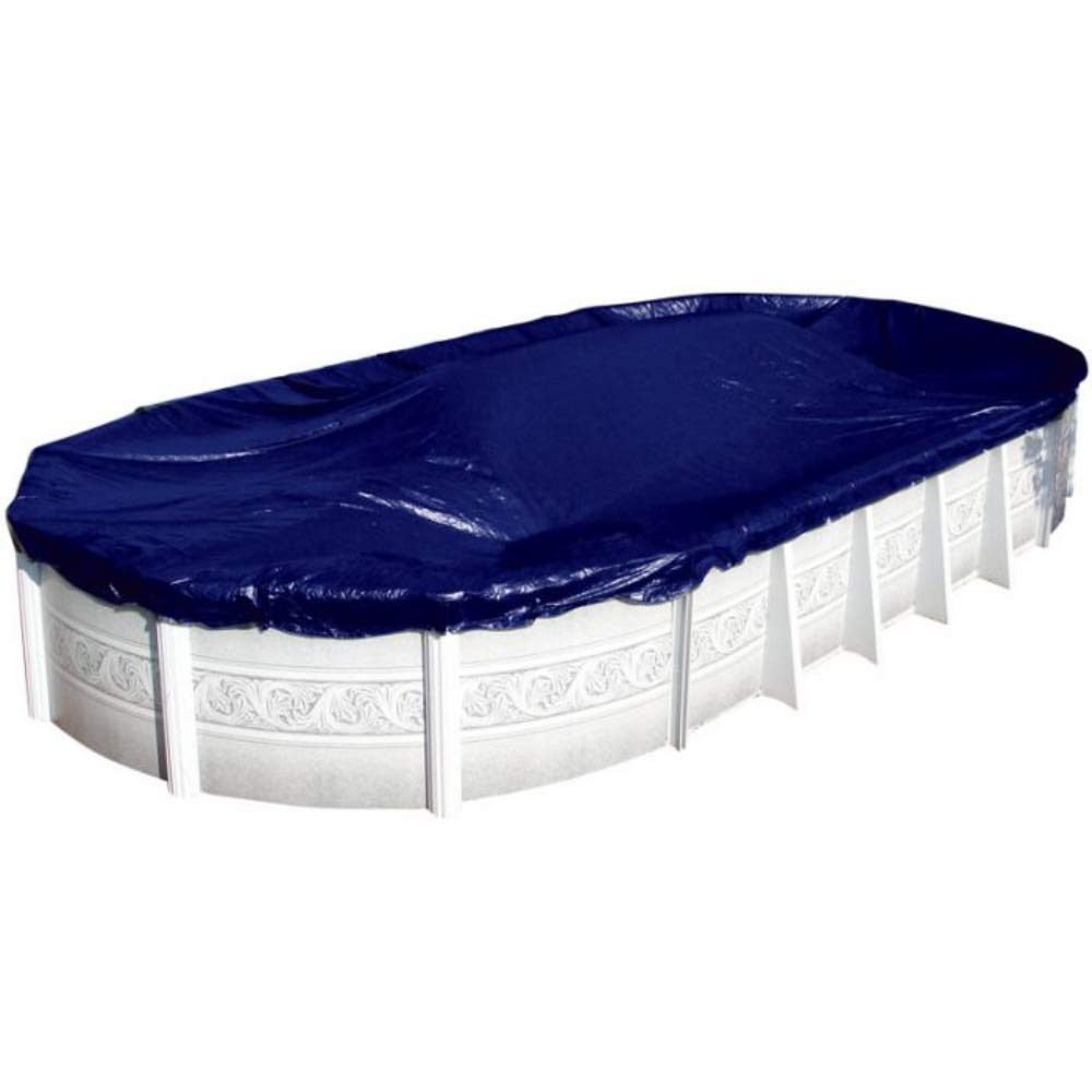 Doheny’s Heavy-Duty Winter Pool Cover for Above Ground Pools – Tear-Resistant Weave, 18' x 34' Oval | Durable 4-Year Protection | Perfect for Winterizing & Protecting Your Pool from Debris & Freezing Temperatures
