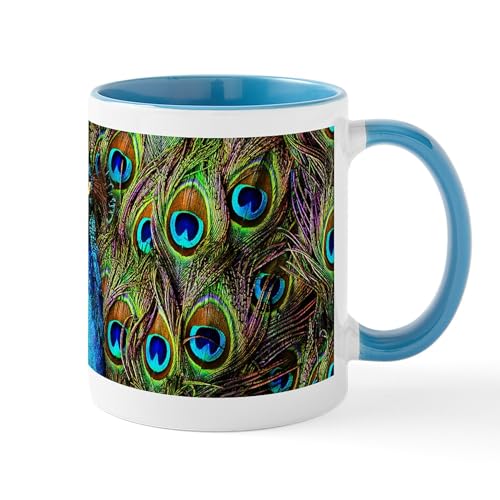 White/Blue Inside - Peacock Watch! Mug