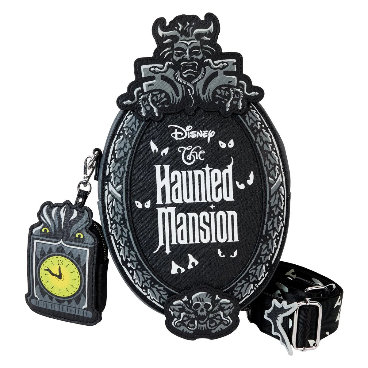 Haunted Mansion Plaque Crossbody Bag for Women | Disney Park Inspired Purse for Halloween, Cosplay & Theme Park Outfits