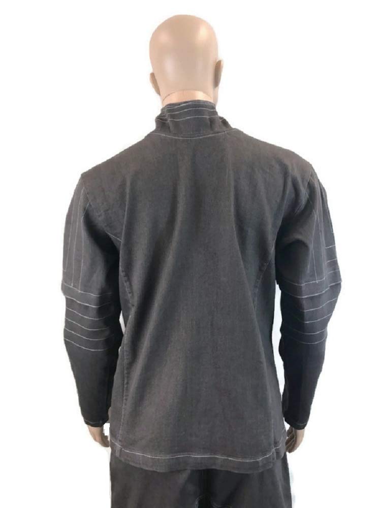 Star Wars Mandalorian Costume Set - Mando Shirt, Pants, Vest & Waist Sash in Grey | Perfect for Cosplay, Halloween & Comic Con